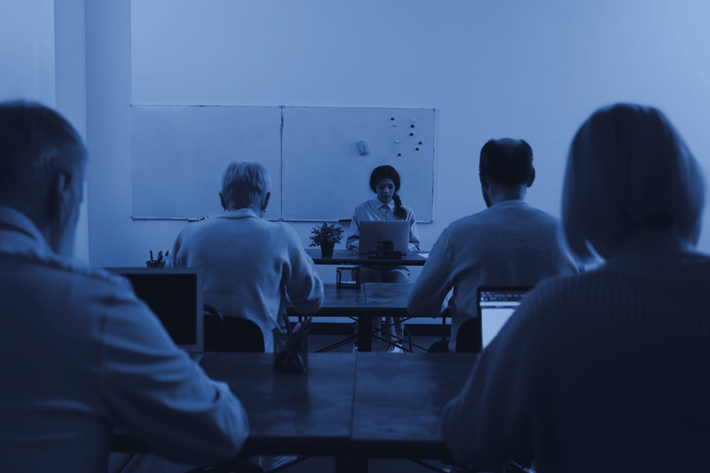 Docenti in aula durante un corso di formazione